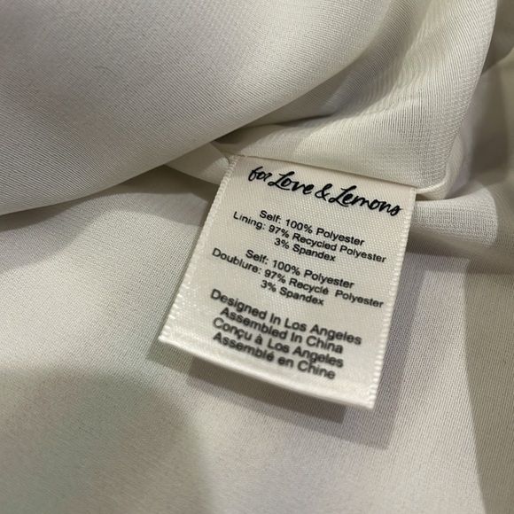 For Love And Lemons Size Large Cream Pastel Plaid Oversized Blazer Pea coat L - Picture 8 of 14